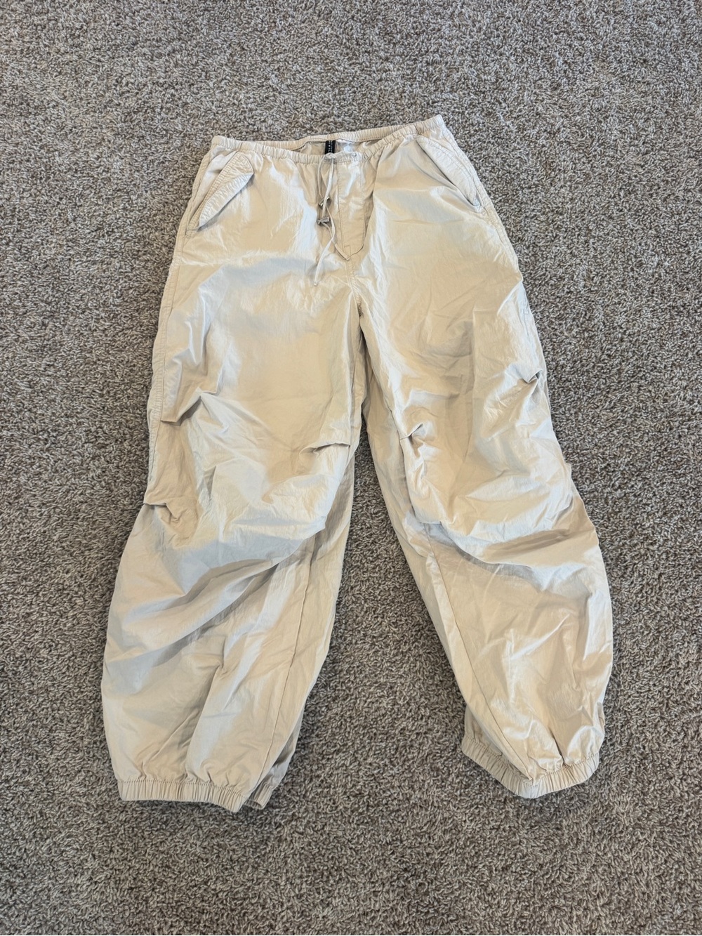 H&M Light Beige Cargo Jogger Pants